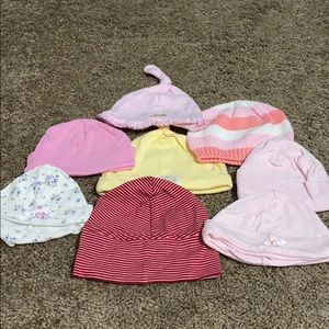8 baby hats